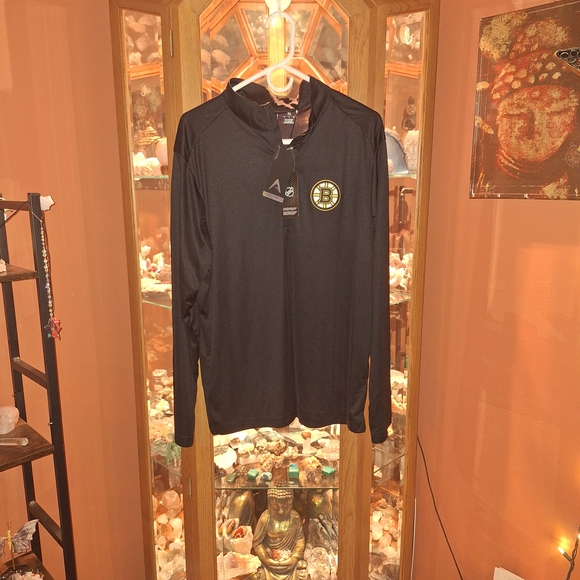 NHL Antigua Other - Men's NHL Antigua Boston Bruins Black Quarter-Zip Pullover XL